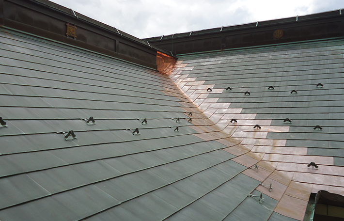 本堂銅板谷補修工事(網代谷)(宮城県)